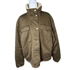 Banana Republic Drawcord Utility Jacket  New Heritage Olive Women’s Size Large